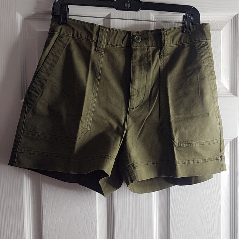 Old Navy Olive Green High-Rise Shorts